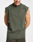 Asos 4505 Oversized Training Sleeveless T-shirt-green