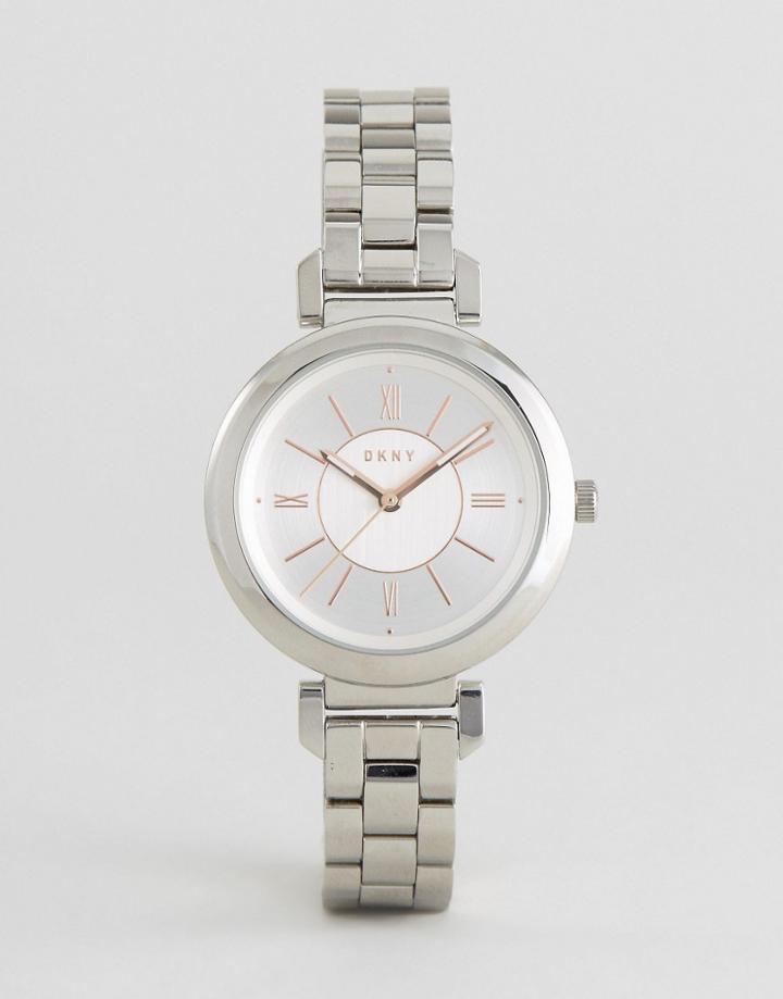 Dkny Silver Ellington Metal Watch - Silver