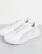 Puma Wild Rider Sneakers In White And Silver
