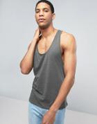 Asos Tank With Extreme Racer Back In Green Marl - Green