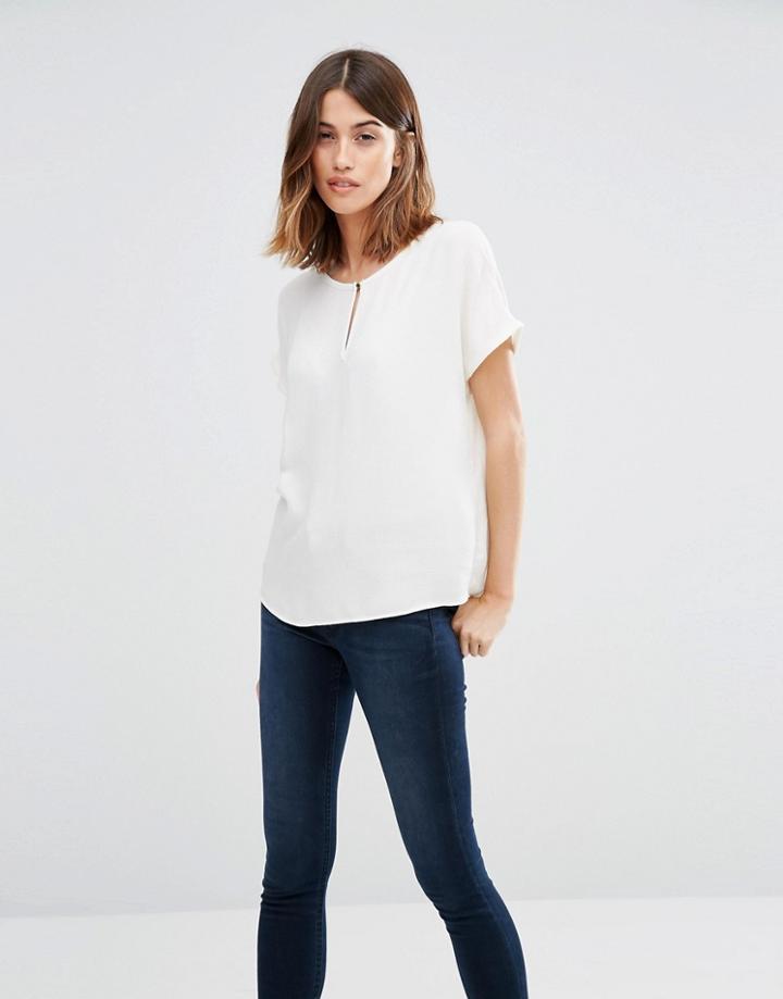 Vero Moda Button Front Blouse - Snow White