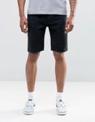 Bellfield Denim Shorts In Black - Black