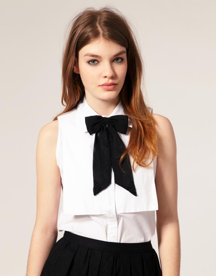 Asos Chiffon Bow Neck Tie