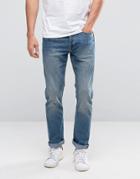 New Look Slim Jeans In Mid Wash Blue - Blue