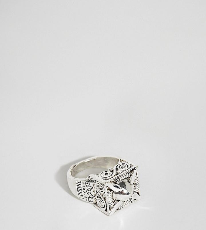 Uncommon Souls Chunk Engraved Ring - Silver