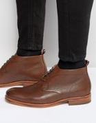 Hudson London Lenin Leather Boots - Brown