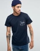 Lambretta Paisley Pocket T-shirt - Navy