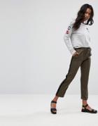 Mango Sport Stripe Pants - Green