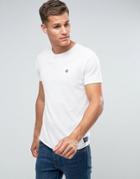 Tom Tailor Crew Neck T-shirt With Chest Print - White