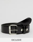 Reclaimed Vintage Patent Leather Roller Buckle Belt Black - Black