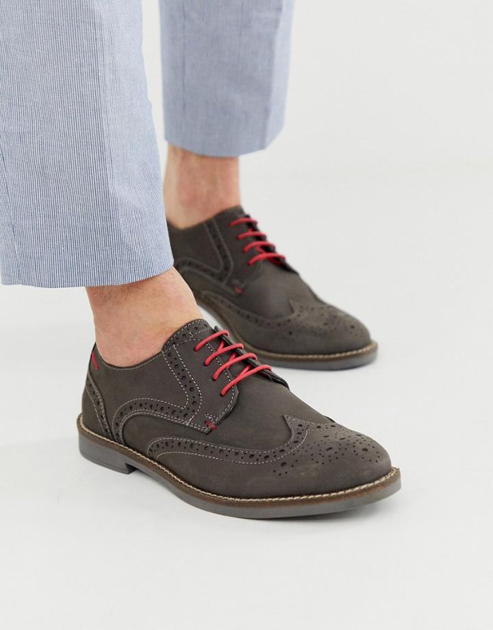 Silver Street Suede Formal Shoes In Gray