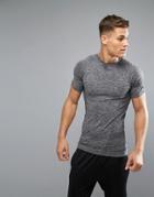 New Look Sport Seamless T-shirt In Dark Gray - Gray