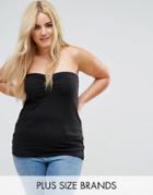 New Look Curve Boob Tube Top - Black