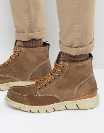Hilfiger Denim John Moc Toe Boots - Tan