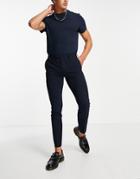 River Island Super Skinny Suit Pants In Navy