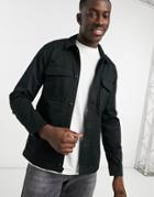 Abercrombie & Fitch Shirt Jacket In Black