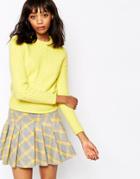 Paul And Joe Sister Bilboquet Sweater In Bright Cable Knit - Yellow