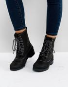 Sorel Emelie 1964 Black Waterproof Leather Boots - Black