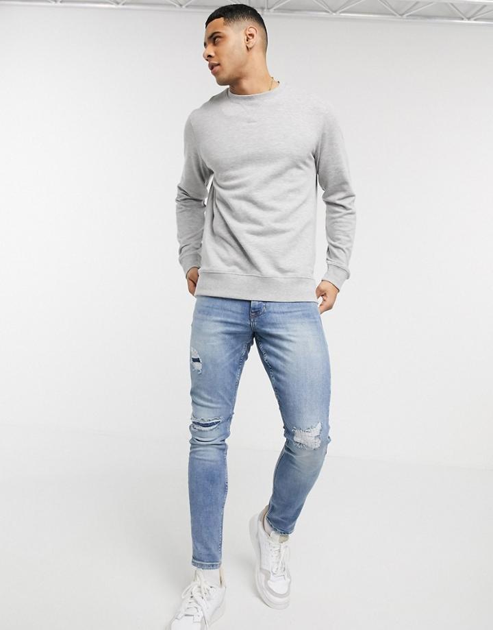 New Look Sweat In Gray-grey