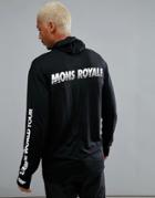 Mons Royale Yotei Powder Long Sleeve Top With Hood In Merino - Black