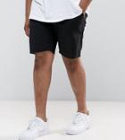 Asos Design Plus Slim Chino Shorts In Black - Black