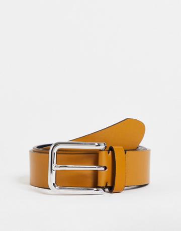 Smith & Canova Leather Belt In Tan-brown