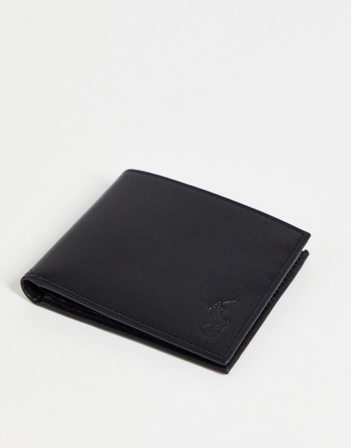 Polo Ralph Lauren Classic Leather Billfold Wallet In Black Exclusive At Asos