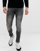Bolongaro Trevor Ripped Skinny Fit Jeans - Gray