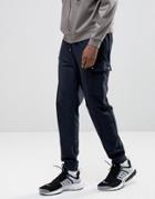 Asos Standard Fit Joggers With Cargo Pockets In Navy - Blue