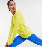 Asos 4505 Tall Icon Long Sleeve Run Top-yellow