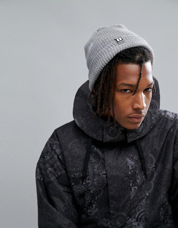 Armada Diggins Logo Label Beanie In Gray Marl - Gray