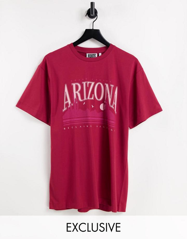 Reclaimed Vintage Inspired Organic Cotton Arizona Print T-shirt