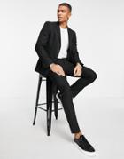 Topman Skinny Suit Pants In Black