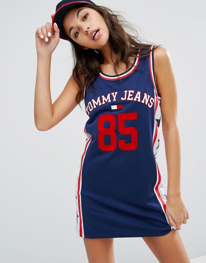 Tommy Jeans 90's Logo Tank Dress - Blue