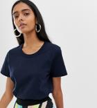 Weekday Kate T-shirt In Navy