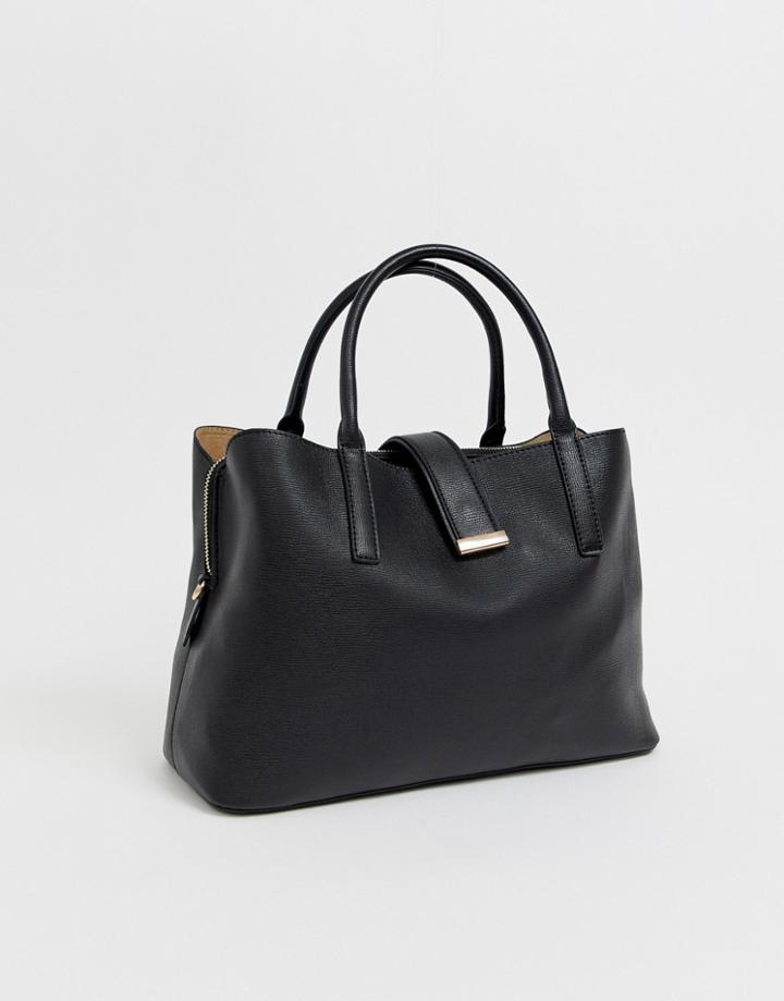 Asos Design Soft Pinch Lock Tote Bag