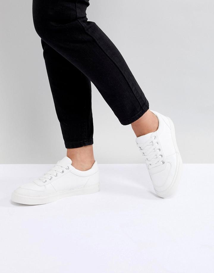 Asos Design Dee Dee Mid Top Sneakers - White