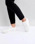 Asos Design Dee Dee Mid Top Sneakers - White