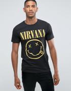 Jack & Jones Originals T-shirt With Nirvana Artwork - Black