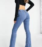Asyou Seamed Bootleg Jeans With Zip Back In Blue-blues