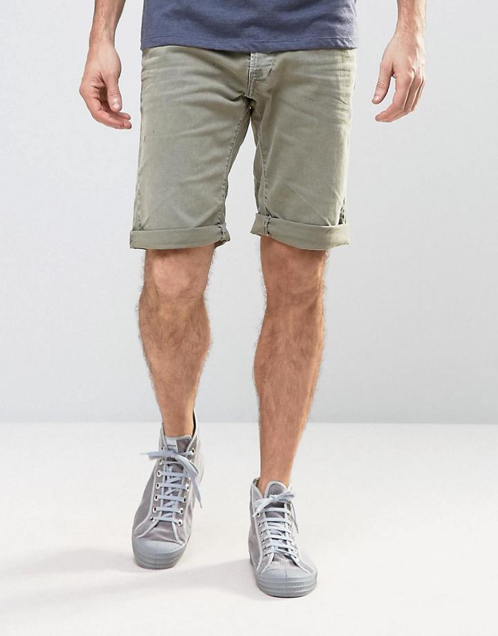 Replay Colored Regular Straight Fit Denim Short - Green
