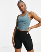 Asos 4505 Slim Fit Tank Top With Contouring-green