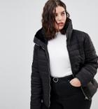 Ax Paris Plus Wet Look Cropped Jacket - Black