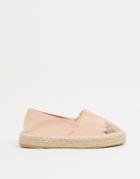 South Beach Espadrilles In Blush With Gold Toe Cap-neutral