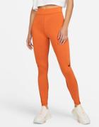 Nike Swoosh Pack High-waisted Leggings In Orange