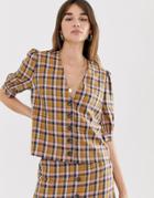 Gestuz Acie Check Button Through Shirt-multi