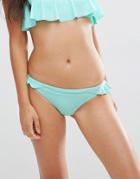 Asos Frill Skirted Bikini Pant - Frozen Green