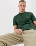 Original Penguin Icon Logo Raised Rib Polo In Green - Green