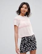 Neon Rose Panel Top - Pink