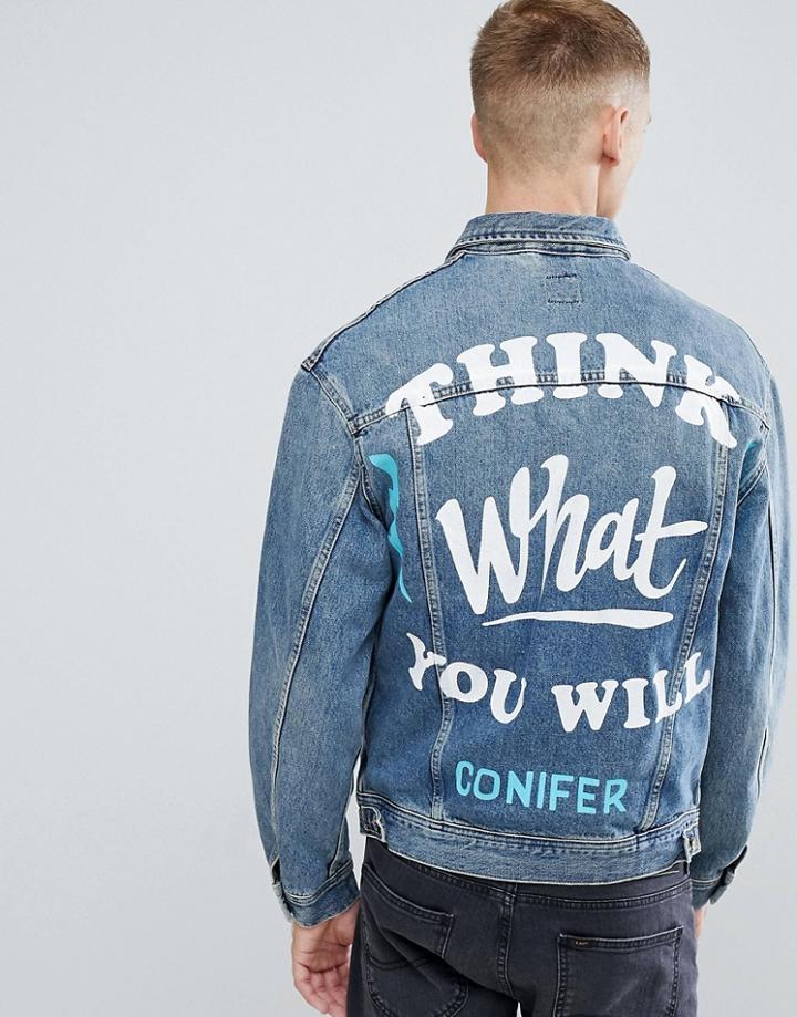 Lee X Conifer Oversized Rider Denim Jacket - Blue